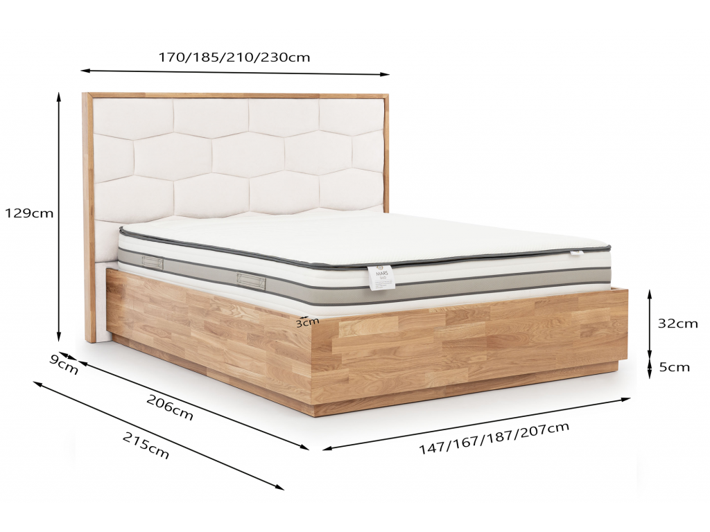 Łóżko Honey 2 Dąb - zdjęcie produktu (3/11)
