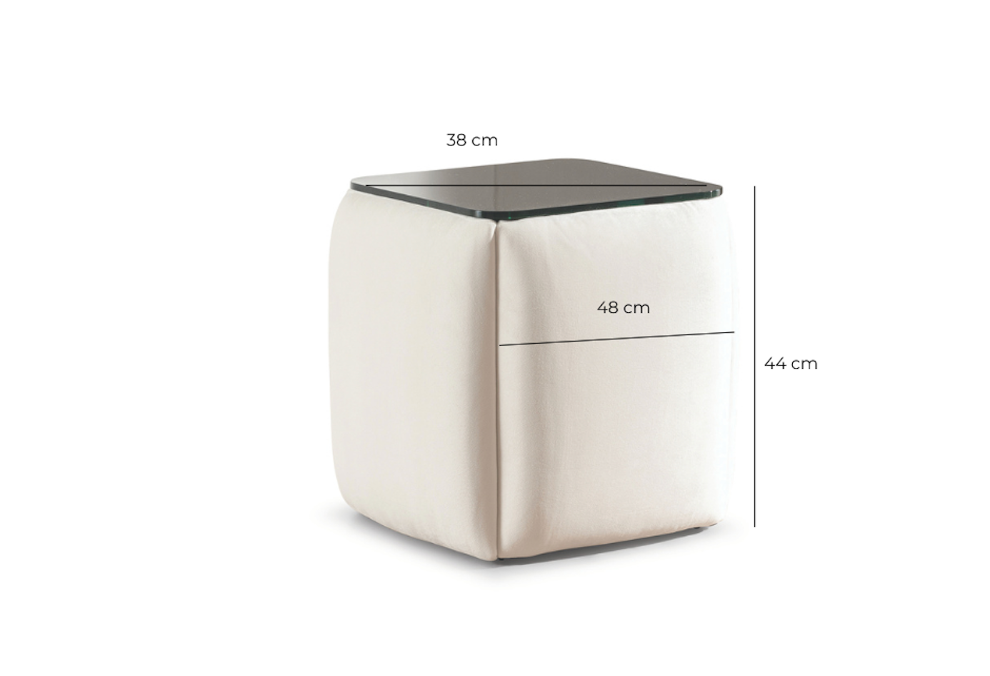 Stolik Nevada - schemat wymiarów i rozmiarów produktu